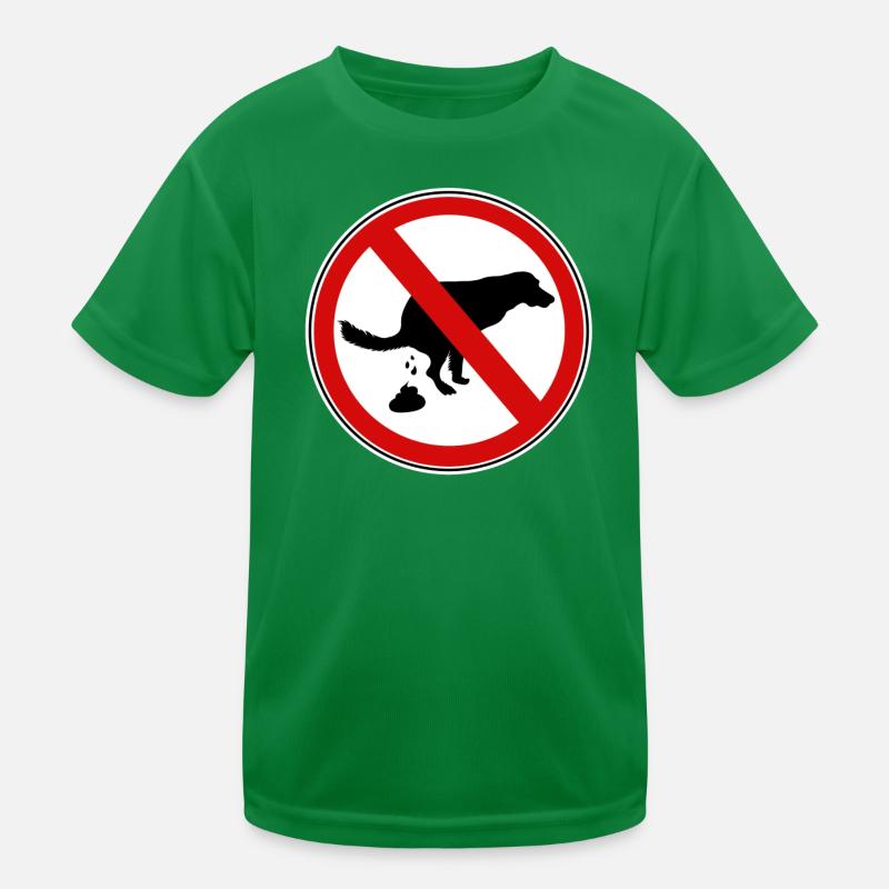 Hunde scheiße Verbotsschild Kinder Funktions-T-Shirt