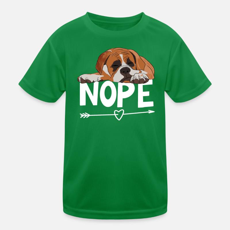 Boxer Dog Nope T-shirt sport Enfant