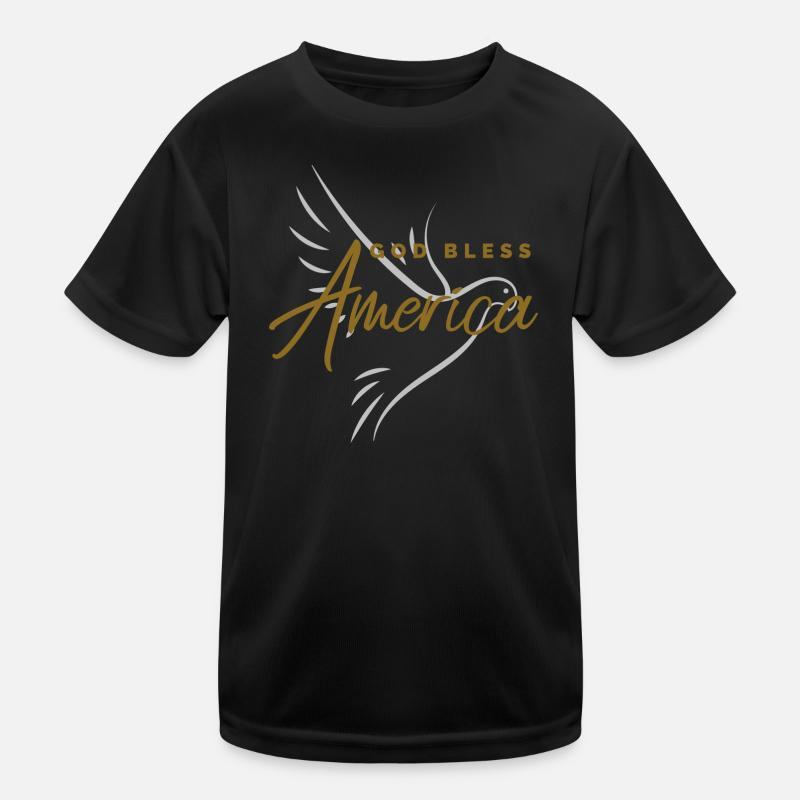 GOD BLESS AMERICA Kinder Funktions-T-Shirt