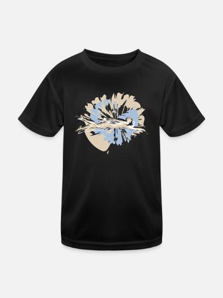 Les nageurs de la Saint-Valentin en compétition - T-shirt sport Enfant - noir - Devant