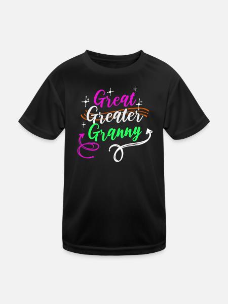 Großmutter Oma Spruch Superoma Rentnerin Alte Frau - Kinder Funktions-T-Shirt - Schwarz - Vorne