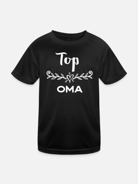 Großmutter Beste Oma Statement Glückwunsch - Kinder Funktions-T-Shirt - Schwarz - Vorne