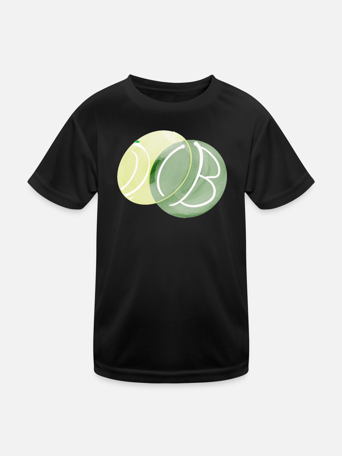 The Green Dot - Kinder Funktions-T-Shirt - Schwarz - Vorne
