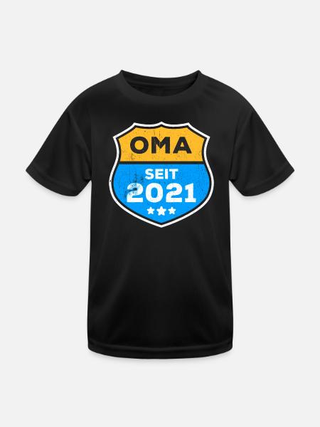 Seniorin Oma Großmutter Statement Ruhestand - Kinder Funktions-T-Shirt - Schwarz - Vorne