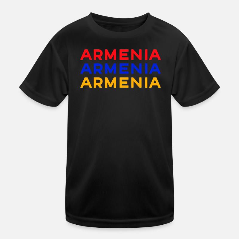 Armenia Lettering Flag Kids Functional T-Shirt