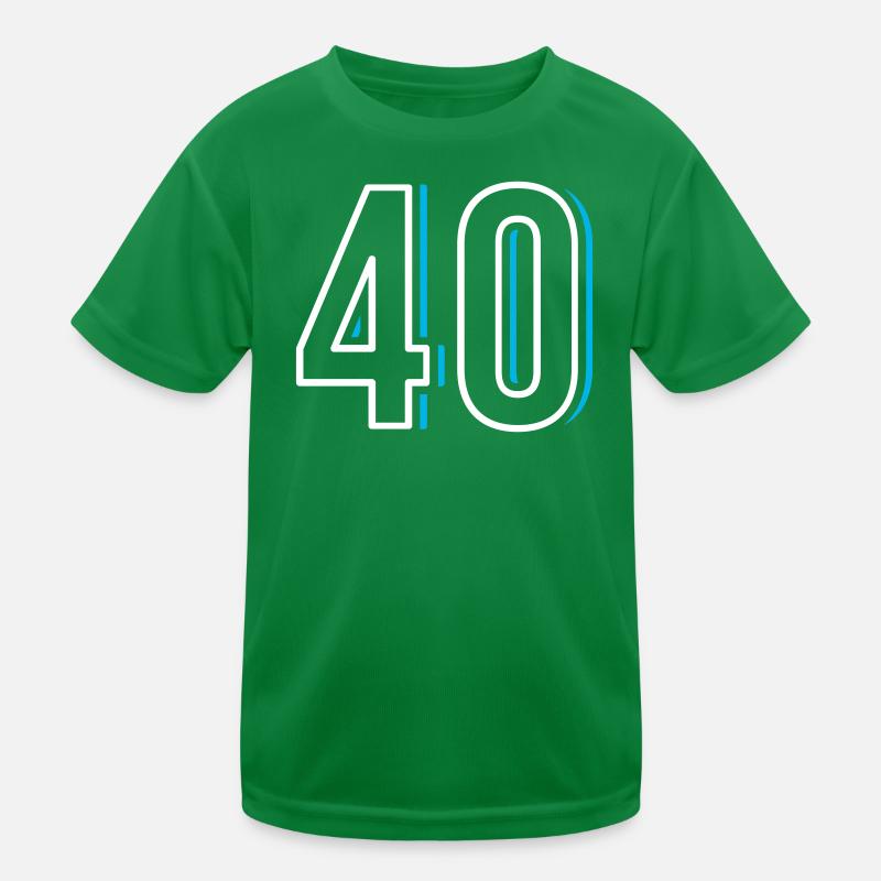 Nummer 40 - Vierzig Kinder Funktions-T-Shirt