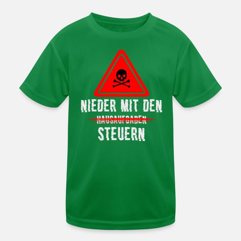 Nieder mit den Steuern Kinder Funktions-T-Shirt