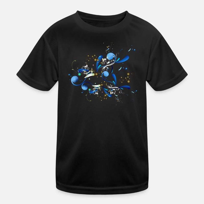 Blumen Ranken Abstrakt Ornament Kinder Funktions-T-Shirt