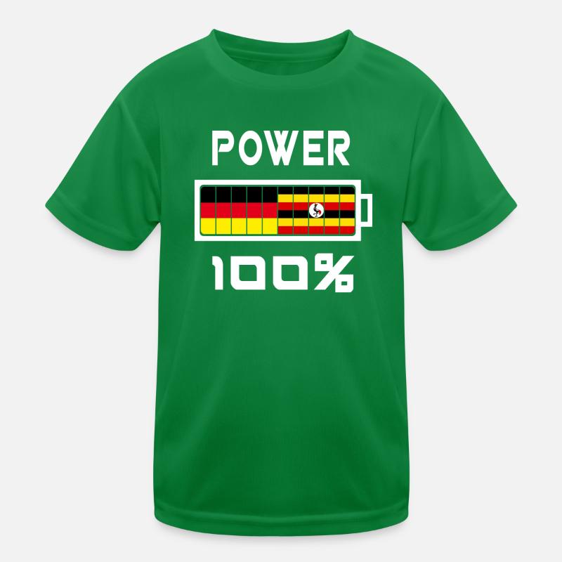 Deutschland und Uganda Power 100% Kinder Funktions-T-Shirt