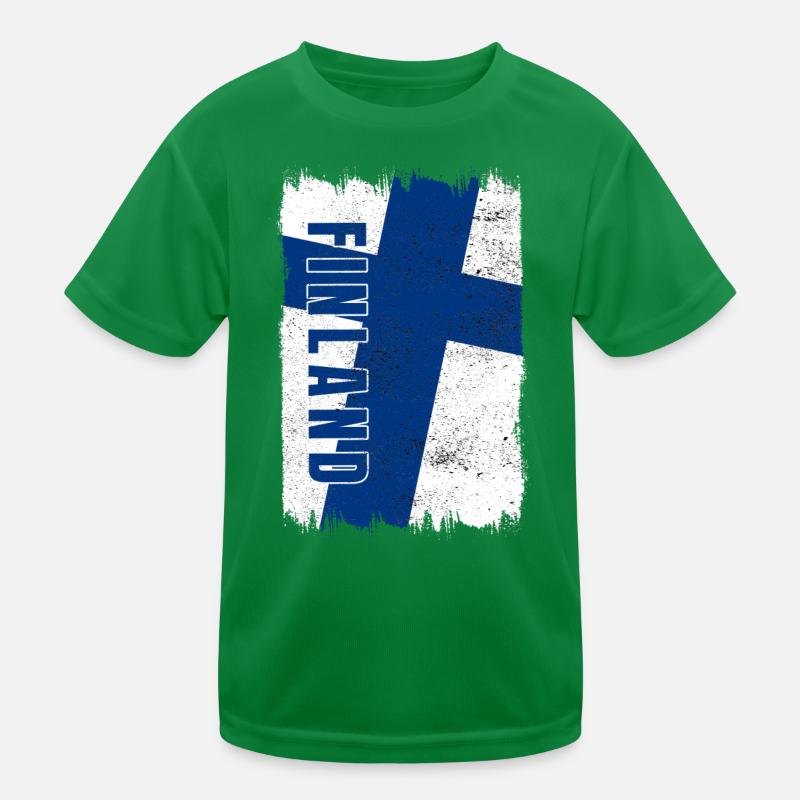 Finnland Flagge Kinder Funktions-T-Shirt