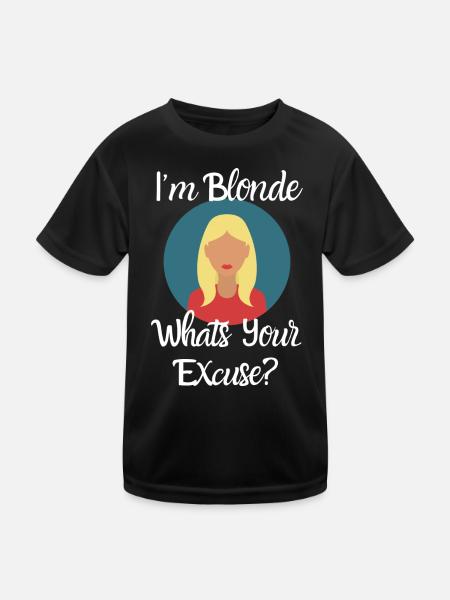 Blondes Haar - Kinder Funktions-T-Shirt - Schwarz - Vorne