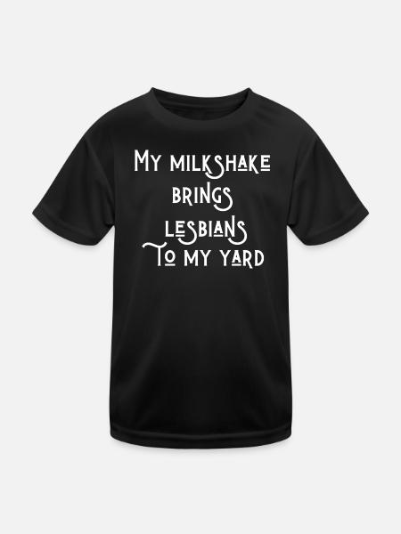 Texte lesbien drôle - T-shirt sport Enfant - noir - Devant