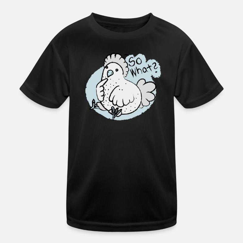 so what ? - Kinder Funktions-T-Shirt - Schwarz