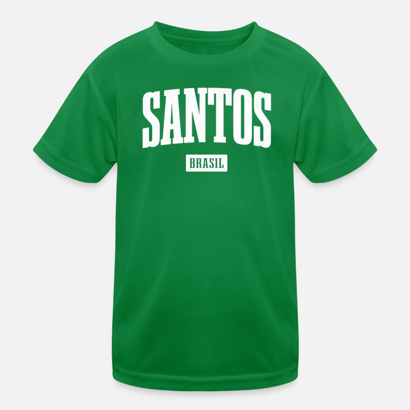 Santos Brasil Lettering Contrast Kids Functional T-Shirt