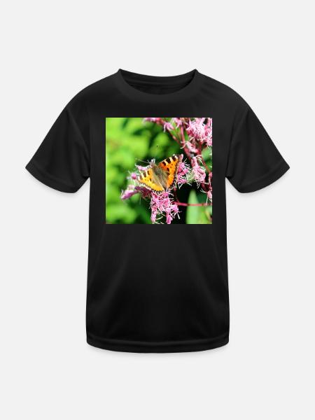 Papillons - T-shirt sport Enfant - noir - Devant