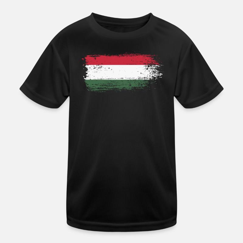Drapeau Pinceau Hongrois T-shirt sport Enfant