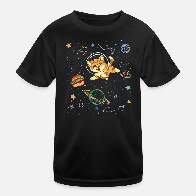 Chat joueur dans l’aventure spatiale T-shirt sport Enfant