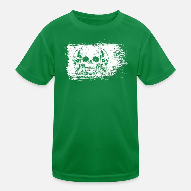 Gebleichte Rahmenschädel Kinder Funktions-T-Shirt