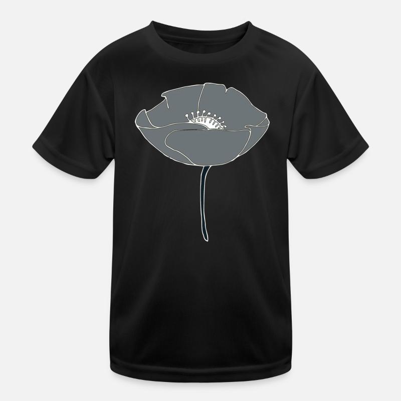 poppy grey Kids Functional T-Shirt