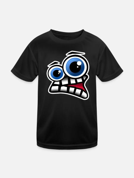 Face Comic - T-shirt sport Enfant - noir - Devant