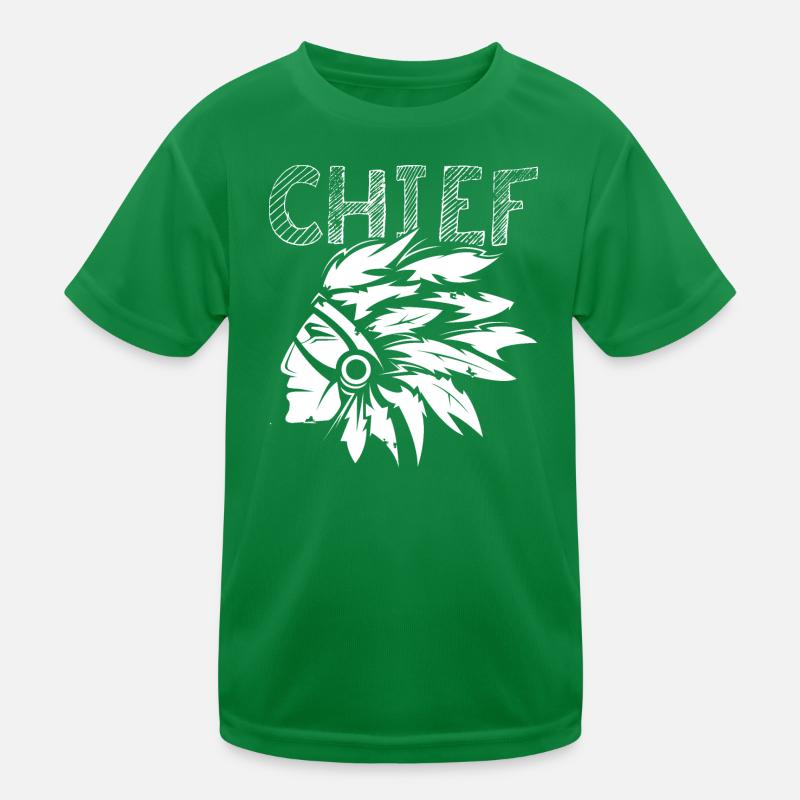 chief Häuptling Symbol Federn Indianer Logo icon Kinder Funktions-T-Shirt