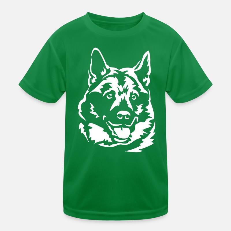 Norwegischer Elchhund Kopf "Black Edition" Kinder Funktions-T-Shirt
