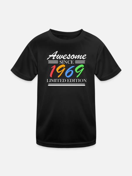 1969 - Born 1969 - Fantastic since 1969 - Kids Functional T-Shirt - black - Front