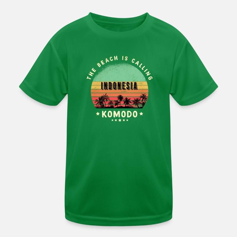 Design de plage Komodo Indonésie T-shirt sport Enfant