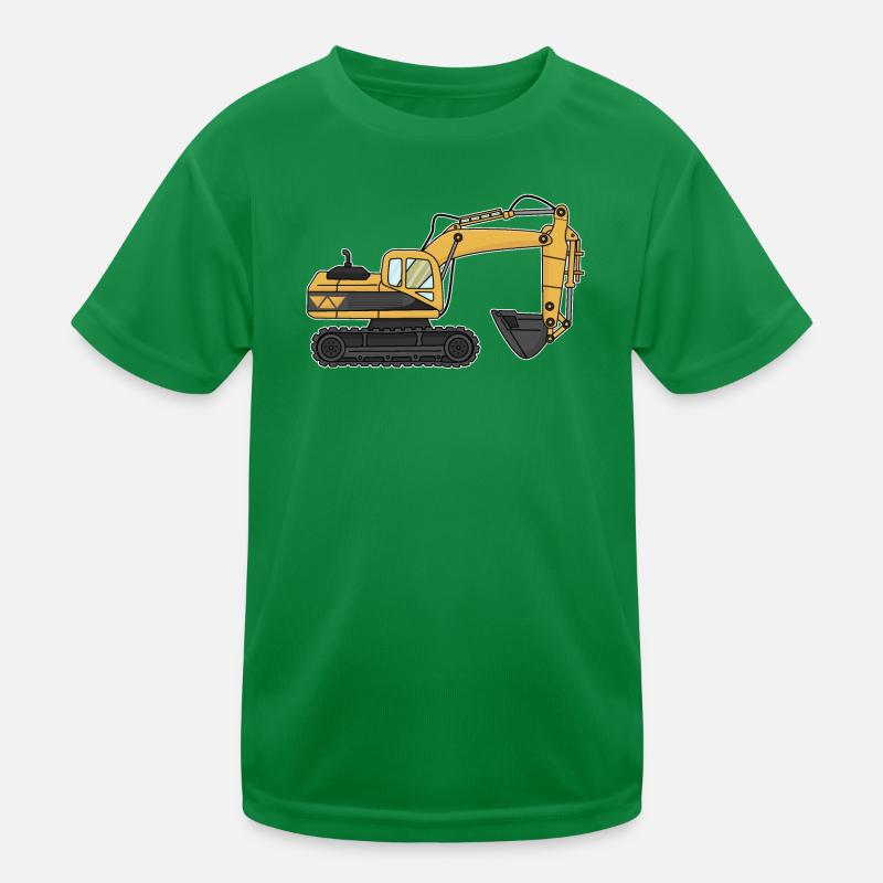 Bagger, Baustelle Kinder Funktions-T-Shirt