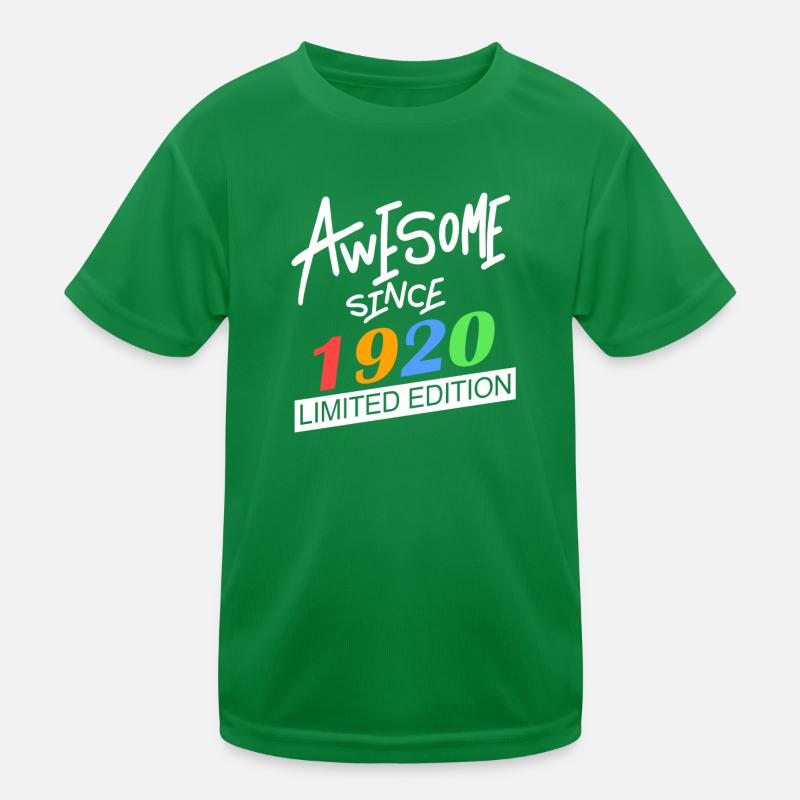 1920 - Born 1920 - Fantastic since 1920 Kids Functional T-Shirt