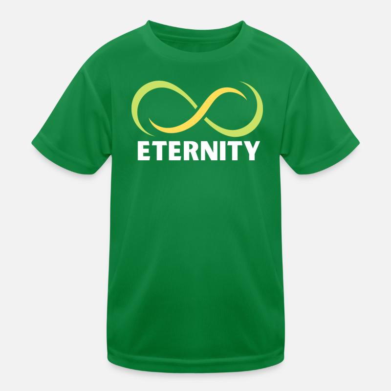 Eternity Infinity Ribbon Emblem Kids Functional T-Shirt