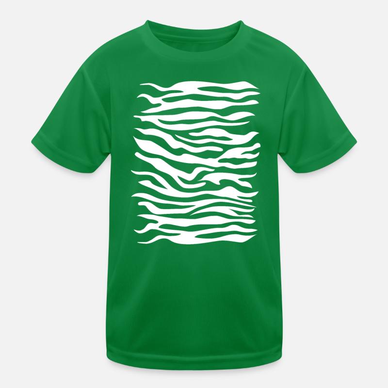 Zebra Muster weiss Kinder Funktions-T-Shirt