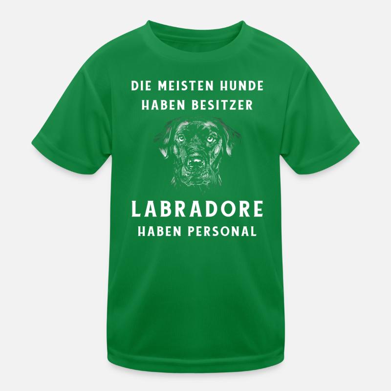 Lustiges Labrador Design Kinder Funktions-T-Shirt