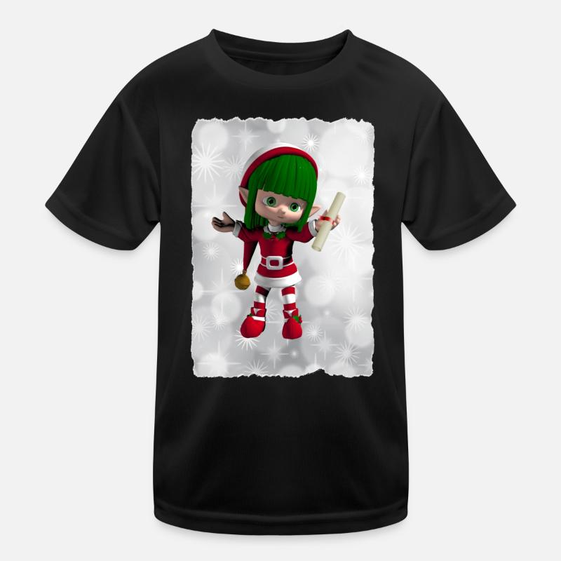 Grüner Elf Kinder Funktions-T-Shirt