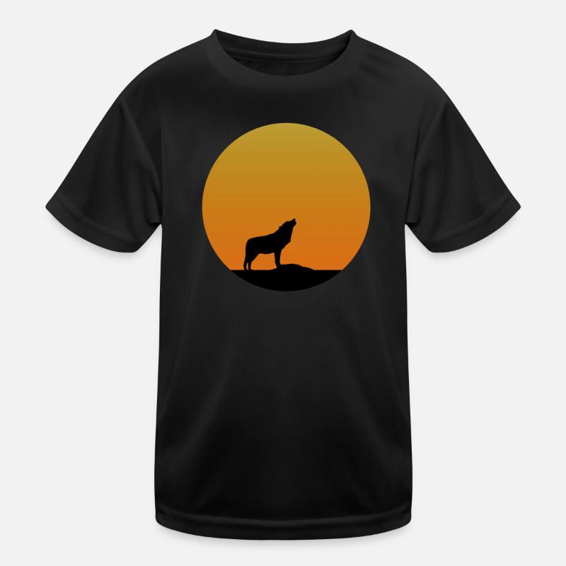 Wolf Sunrise Kids Functional T-Shirt