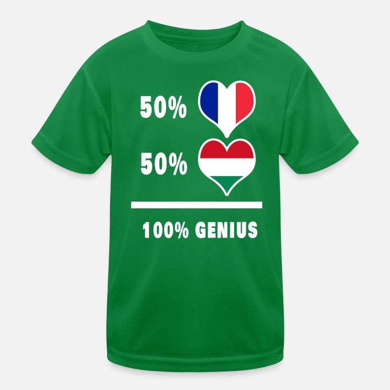 Frankreich und Ungarn Genial / Geschenk Kinder Funktions-T-Shirt