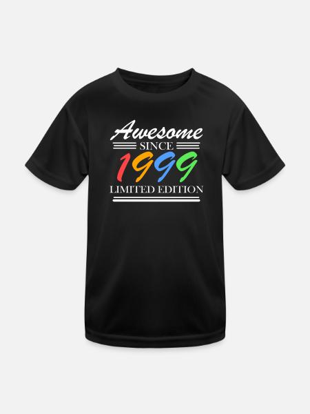 1999 - Jahrgang 1999 - Fantastisch seit 1999 - Kinder Funktions-T-Shirt - Schwarz - Vorne