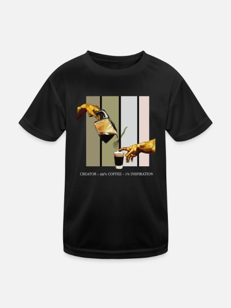 Coffee art: creativity and enjoyment in a mix - Kids Functional T-Shirt - black