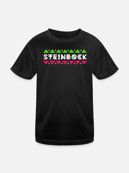 Aberglaube Sternbild Horoskop Steinbock Astrologie - Kinder Funktions-T-Shirt - Schwarz - Vorne