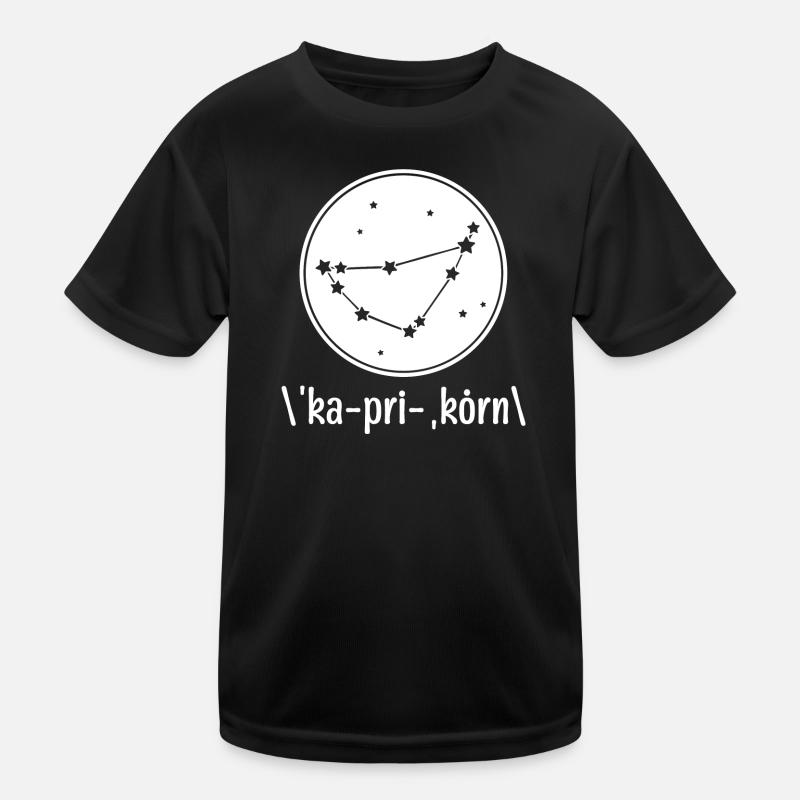 Capricorn Constellation Galaxy Sky Kids Functional T-Shirt