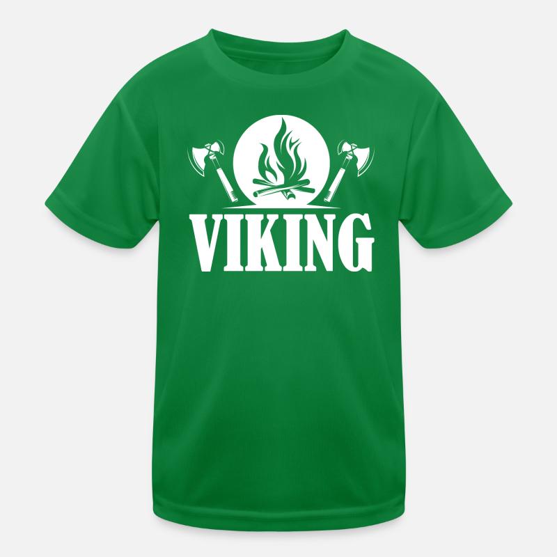 viking Wikinger Symbol Feuer Axt Grafik Logo icon Kinder Funktions-T-Shirt
