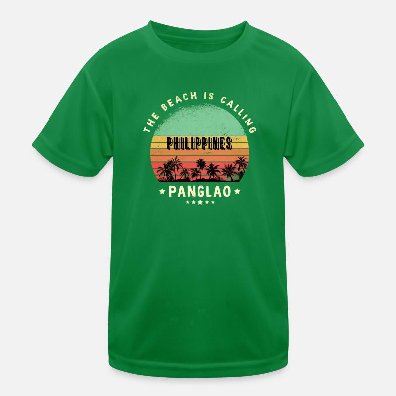 Panglao Philippinen Palmen Design Kinder Funktions-T-Shirt