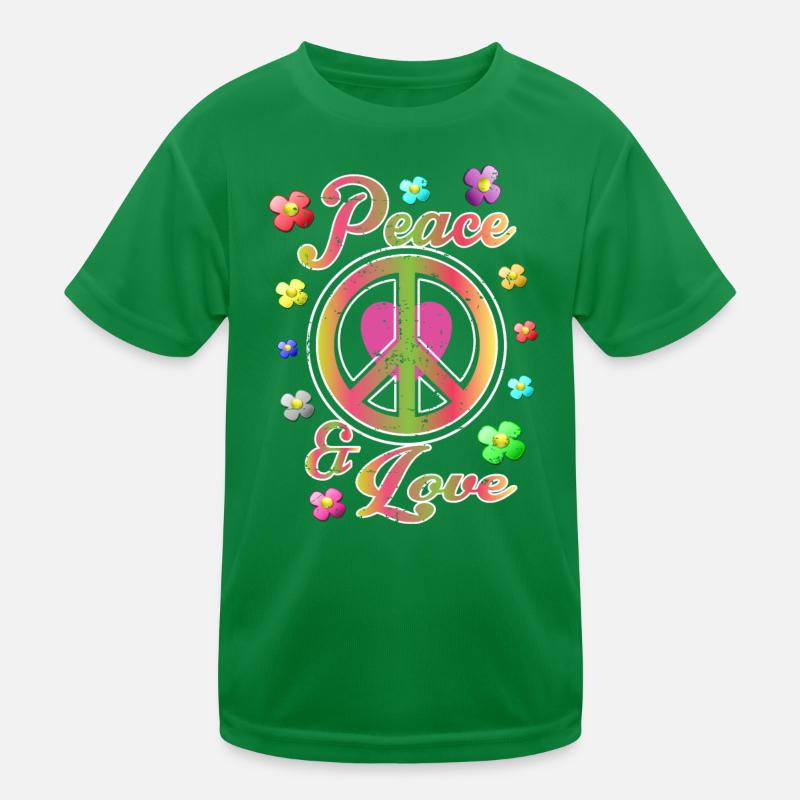 Frieden und Liebe Kinder Funktions-T-Shirt