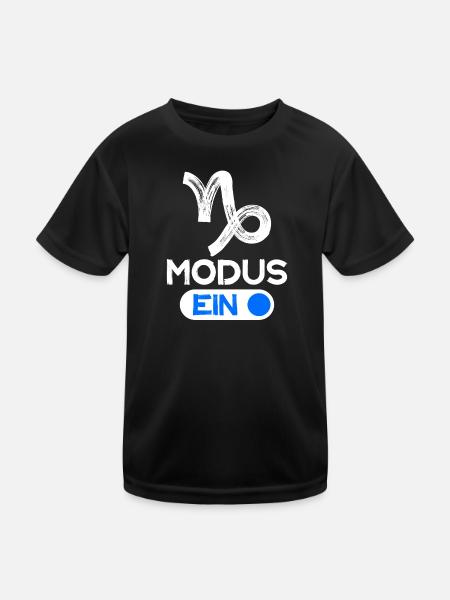 Tierkreis Steinbock Esoterik Statement Astronomie - Kinder Funktions-T-Shirt - Schwarz - Vorne