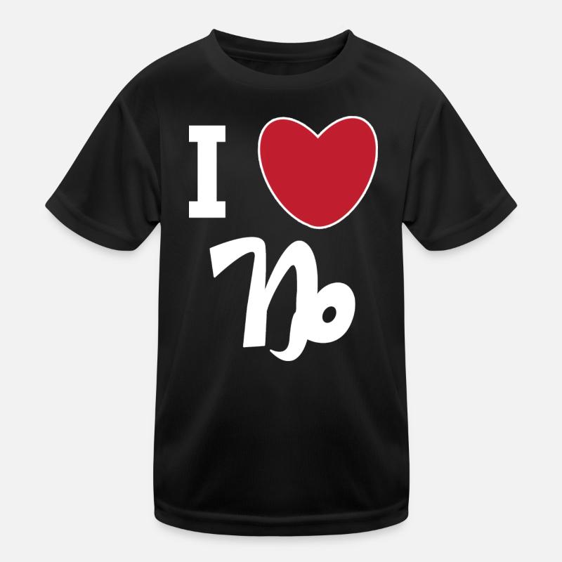 Capricorn Heart Statement Astrology Superstition Kids Functional T-Shirt