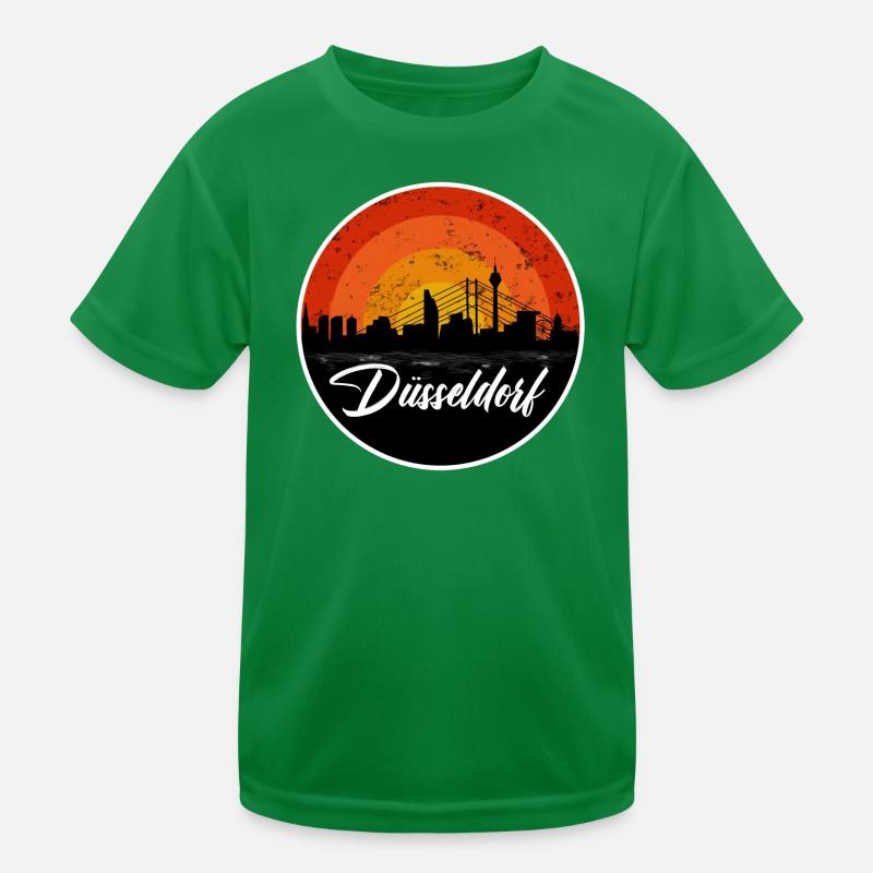 Düsseldorf Skyline II Kinder Funktions-T-Shirt