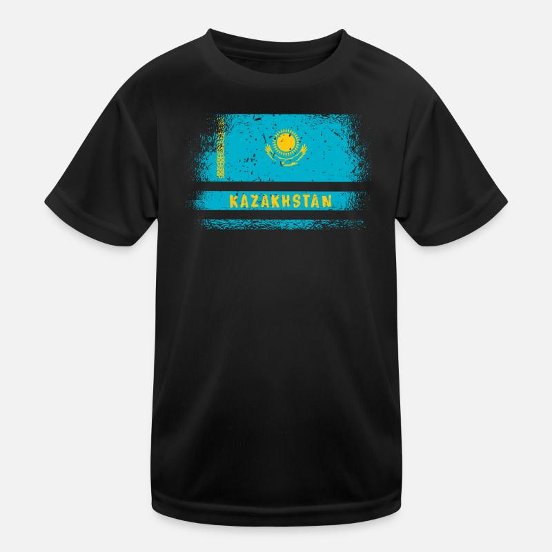 Design de drapeau vintage du Kazakhstan T-shirt sport Enfant