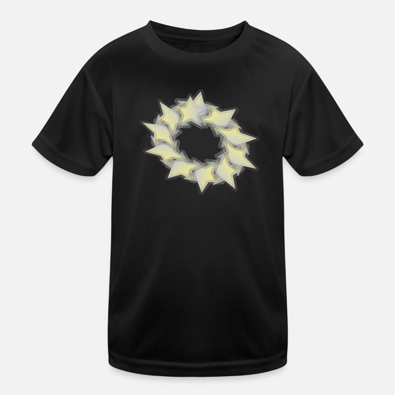 Muster Sternenkreis effect Kinder Funktions-T-Shirt