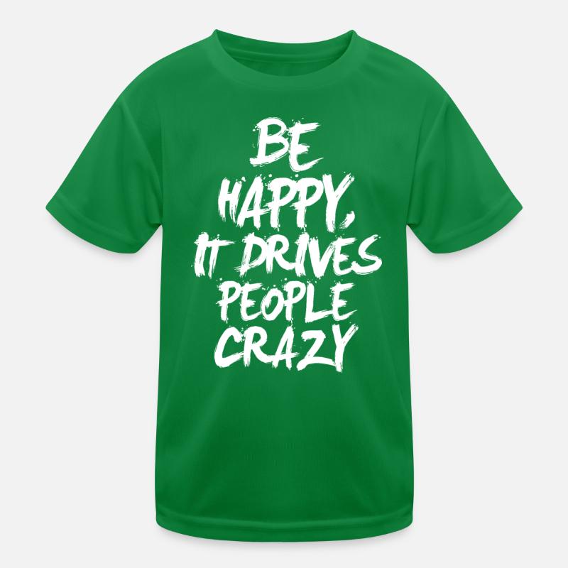 Be Happy (dunkel) Kinder Funktions-T-Shirt