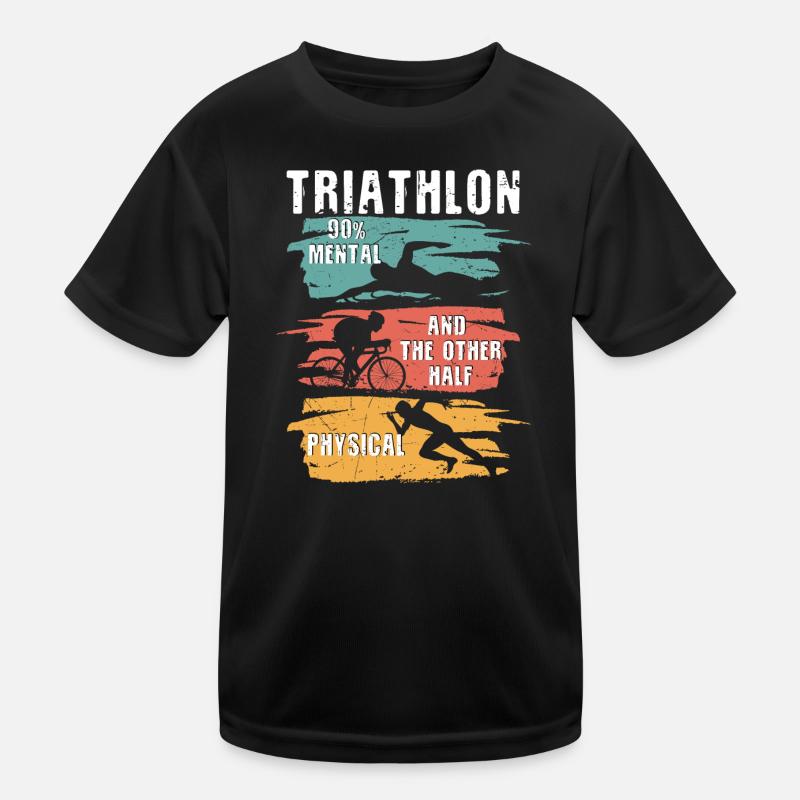Triathlon 90% Mental And The Other Half Kinder Funktions-T-Shirt